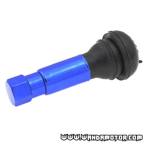 Tubeless valve straight blue